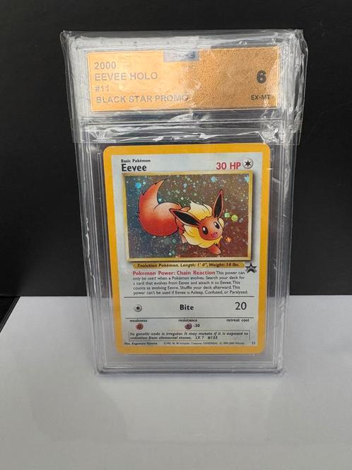 Eevee graded promo, Hobby en Vrije tijd, Verzamelkaartspellen | Pokémon, Zo goed als nieuw, Meerdere kaarten, Foil, Ophalen of Verzenden