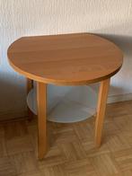 handig rond bijzettafeltje met glasplaat, Ophalen, Gebruikt, Rond, 55 tot 75 cm