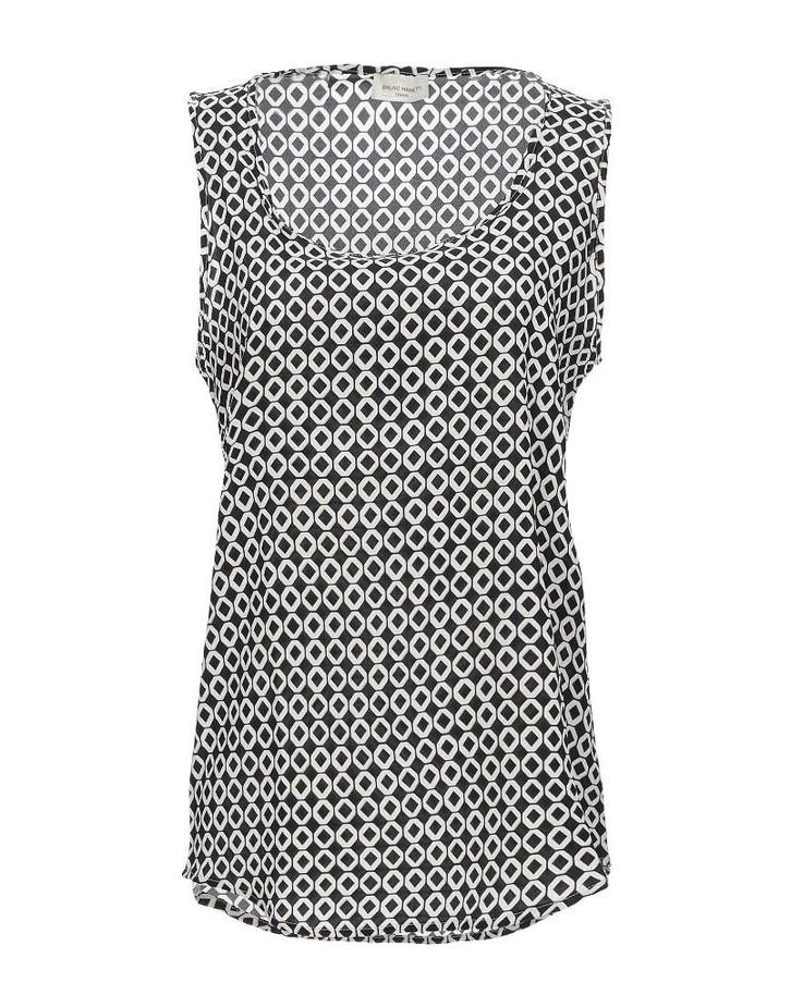 Bruno Manetti 60s style top van zijde - S/M - new!, Kleding | Dames, Tops, Nieuw, Maat 36 (S), Zwart, Zonder mouw, Ophalen of Verzenden