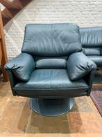 Leolux Cece fauteuils – set van 4 – leer – draaibaar, Ophalen of Verzenden, Zo goed als nieuw, 50 tot 75 cm, Leer