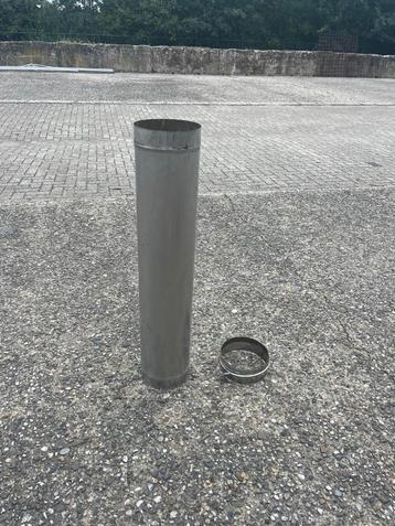 RVS kachelpijp 200mm, kanaal, 100 cm, klemmof beschikbaar voor biedingen
