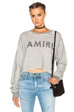 AMIRI cropped sweater grijs mt L (meer M)- TIEN op Instagram, Maat 38/40 (M), TIEN concepts, Amiri, -
