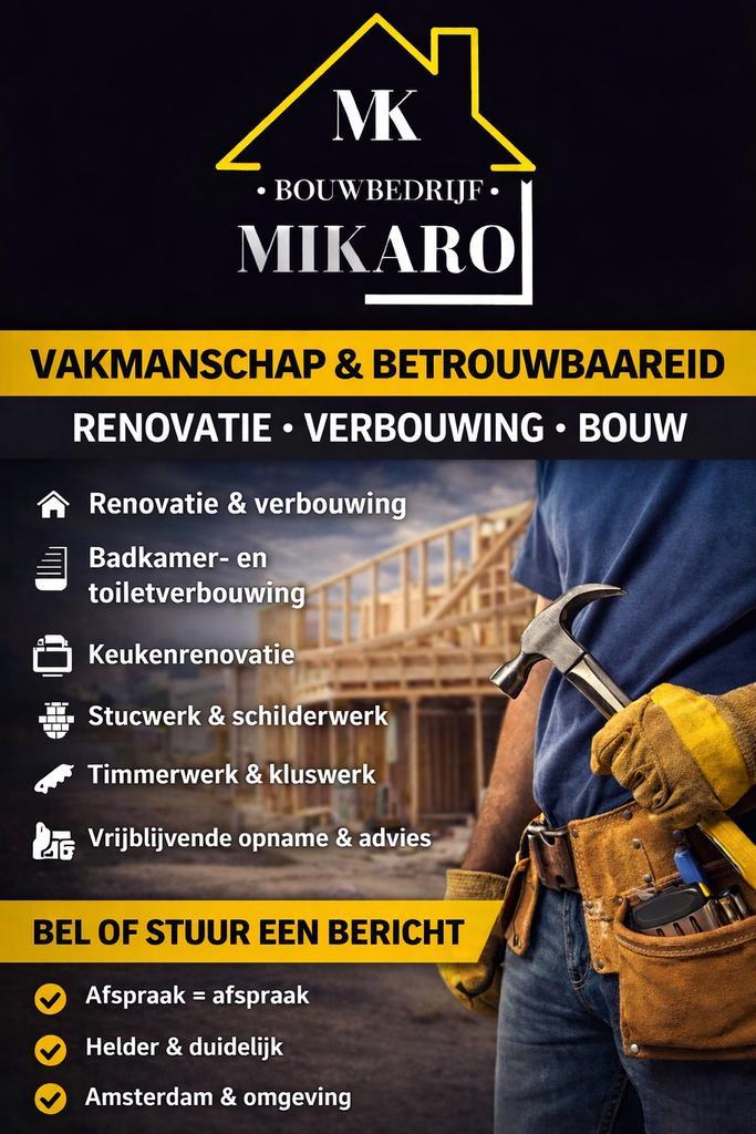 Renovatie & Verbouwing - Aannemer voor al uw werkzaamheden, Diensten en Vakmensen, Aannemers, Verbouw of Aanbouw, Garantie