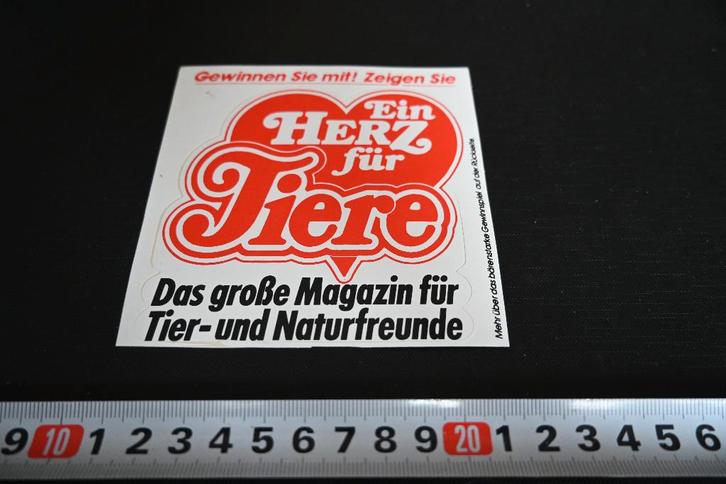 sticker Ein Herz für Tiere, Verzamelen, Stickers, Zo goed als nieuw, Ophalen