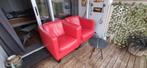 2 massief leren stoelen, Tuin en Terras, Tuinsets en Loungesets, Ophalen, Gebruikt, 2 zitplaatsen