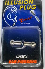 TRENDY FOR FASHION ILLUSIONIST PLUG UNISEX EAR PIERCING, Nieuw, Oor- of Traguspiercing, Ophalen of Verzenden