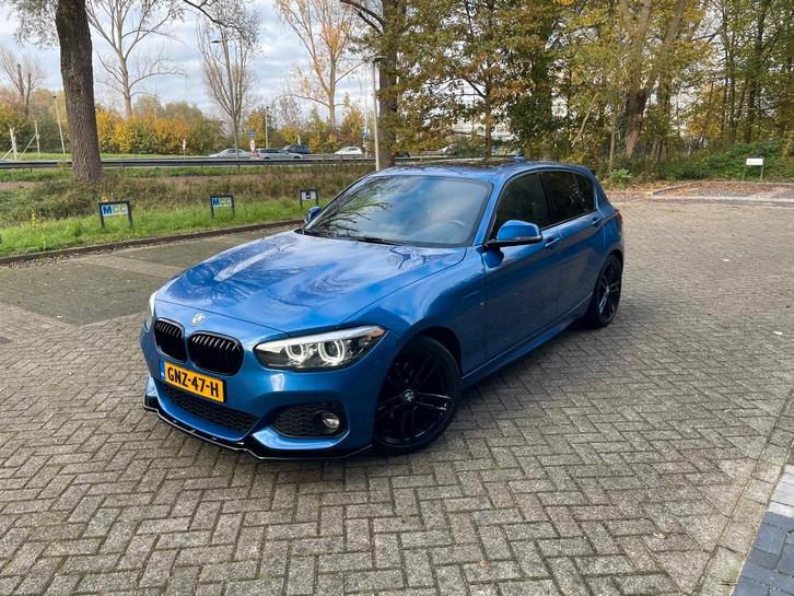 BMW 1-Serie 120i 295pk Aut 2019 Blauw, Auto's, BMW, Particulier, 1-Serie, ABS, Adaptieve lichten, Adaptive Cruise Control, Airbags