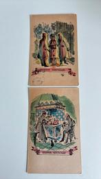 Sjoerd BIJLSMA.Nieuwjaar. 2 getekende kaarten.1945, Verzamelen, Ansichtkaarten | Themakaarten, Ophalen of Verzenden, 1940 tot 1960