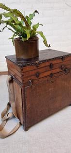 Franse vintage houten viskoffer/schilderkist/plantentafel, Antiek en Kunst, Ophalen of Verzenden