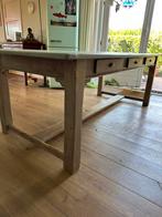 Mooie ruime eettafel massief hout 220x100, Huis en Inrichting, Tafels | Eettafels, Gebruikt, 200 cm of meer, Vijf personen of meer