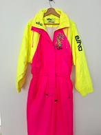 Vintage neon skipak ELHO 40/42/L retro fout après-ski klunen, Ophalen of Verzenden, Zo goed als nieuw, Maat 42/44 (L), Pak