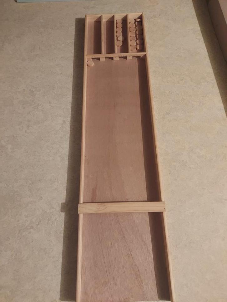 Kinder sjoelbak - Traditioneel Houten Spel, Hobby en Vrije tijd, Gezelschapsspellen | Bordspellen, Gebruikt, Een of twee spelers