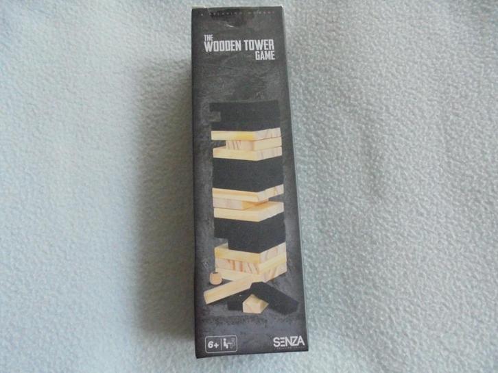 {JENGA} The Wooden Tower Game, Hobby en Vrije tijd, Gezelschapsspellen | Overige, Nieuw, Vijf spelers of meer, Ophalen of Verzenden