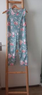 Gebloemde jumpsuit bleu/groen + roze/witmaat 122/128, Ophalen of Verzenden, Zo goed als nieuw, Meisje, Overige typen