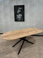 Eiken eettafel rond ovaal 230x100 *nieuw, 100 tot 150 cm, Eikenhout, Ophalen of Verzenden, Vijf personen of meer