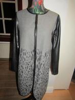 F889 X-Two mt 42 vest zwart grijs vilt imitatieleer, Kleding | Dames, Verzenden, Zwart, Maat 42/44 (L), X-two