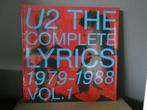 U2 The complete Lyrics 1979 - 1988 vol.1, Ophalen of Verzenden, Nieuw, Artiest