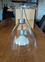 Herstal, Glazen hanglampen, 2 stuks, zonder beschadigingen, Huis en Inrichting, Ophalen of Verzenden, Gebruikt, Glas, Minder dan 50 cm