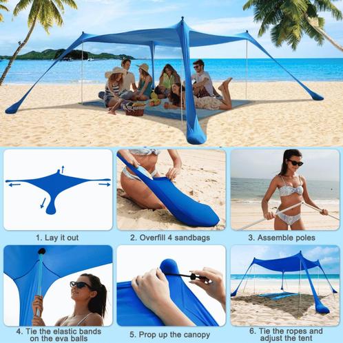 Strandtent zonnescherm windscherm tweedekans large, Caravans en Kamperen, Windschermen, Nieuw, Uittrekbaar, Ophalen