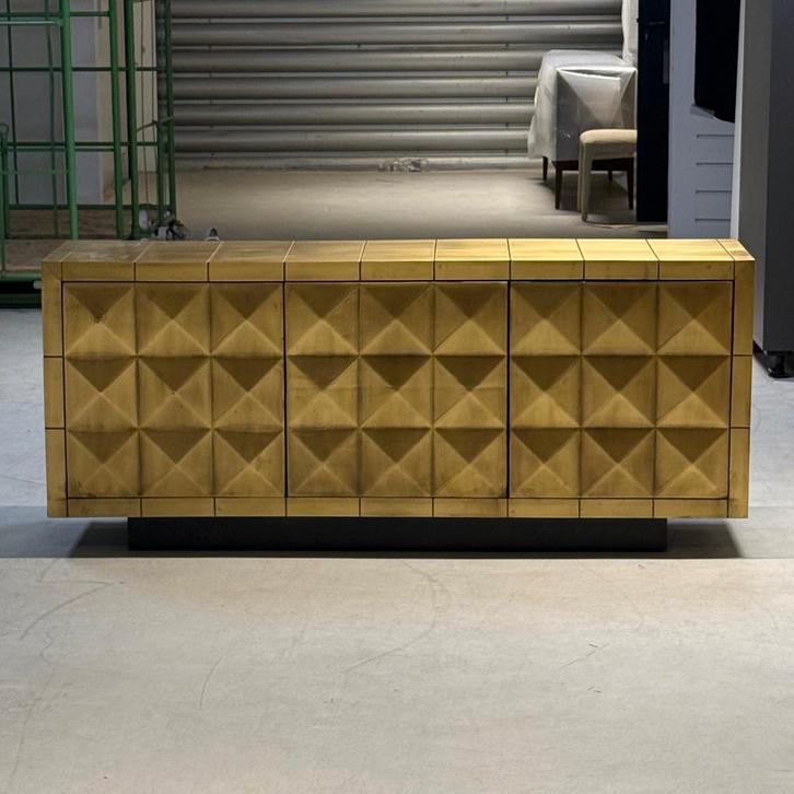 Dressoir Collada brushed gold Richmond interior ShowroomSale, Huis en Inrichting, Kasten | Dressoirs, Gebruikt, 150 tot 200 cm