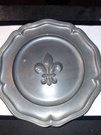 Vintage Tinnen Schotel met Fleur de Lis, Antiek en Kunst, Ophalen of Verzenden