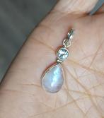 925 zilveren hanger met natuurlijke R. Maansteen , Topaas, O.T., Overige voorstellingen, Blauw, Nieuw