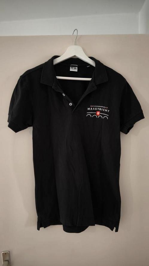 Stadsbrouwerij Maastricht zwarte polo maat medium, Verzamelen, Biermerken, Zo goed als nieuw, Kleding, Overige merken, Ophalen of Verzenden