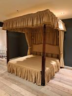 Schitterend antiek engels hemelbed!, Huis en Inrichting, Ophalen, Gebruikt, Bruin, Tweepersoons