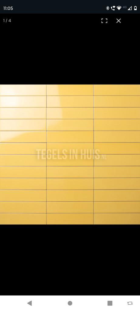 Gele tegels, Doe-het-zelf en Verbouw, Tegels, Zo goed als nieuw, Wandtegels, Keramiek, Minder dan 20 cm, Minder dan 20 cm, Minder dan 5 m²