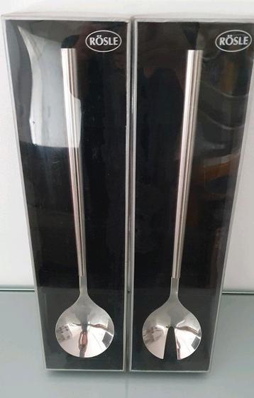 Rosle rvs opscheplepels salade/groente/fruit. beschikbaar voor biedingen