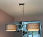 Dubbele Kap Hanglamp - Eettafel, Ophalen of Verzenden, Zo goed als nieuw, Stof, 75 cm of meer