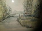 Wim Heerschop, pastel, landschap, gesigneerd, Ophalen