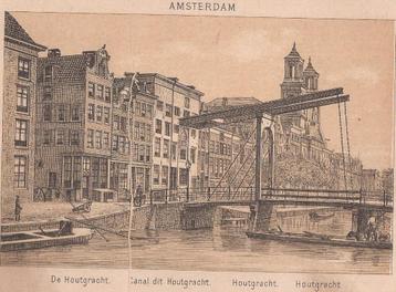 Amsterdam De Houtgracht Waterlooplein 1883 Uitg J.F. Haeseke beschikbaar voor biedingen