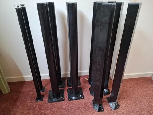 Tafelpoten zwart diverse soorten, Huis en Inrichting, Tafelonderdelen, Gebruikt, Tafelpoot, 50 tot 100 cm, Minder dan 50 cm, Rond