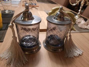 Scentedcandleholders set met sierdeksels  beschikbaar voor biedingen