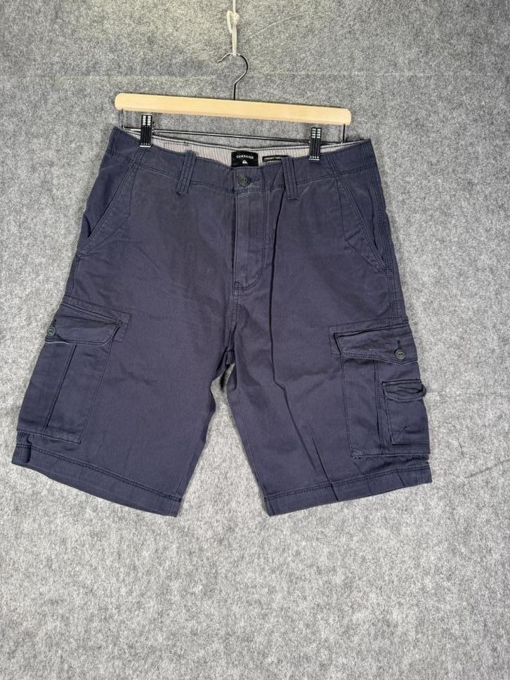 Quiksilver cargo shorts – W31, Kleding | Heren, Broeken en Pantalons, Zo goed als nieuw, Overige maten, Blauw, Verzenden
