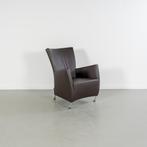 2x Montis Windy Fauteuil Bruin Leder - Staal, Huis en Inrichting, Fauteuils, Niet ingevuld, Niet ingevuld, 75 tot 100 cm, Ophalen of Verzenden