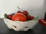 Decoratieve fruitschaal met keramische vruchten, Ophalen of Verzenden