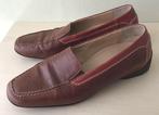 bruin leren mocassins, rode accenten, maat 41, goede staat !, Kleding | Dames, Schoenen, Theresia, Bruin, Instappers, Ophalen of Verzenden
