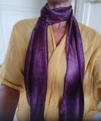 Nieuwe 100% zijden sjaal aubergine/donkerpaars 166x30 cm, Ophalen of Verzenden, Nieuw, Maat 46/48 (XL) of groter, Sjaal