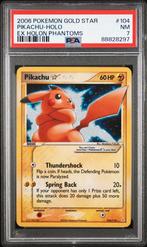 Pikachu Gold Star Holon Phantoms PSA 7, Ophalen, Zo goed als nieuw, Losse kaart, Foil