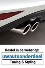 Chrome rvs uitlaat sierstuk eindstuk Geschikt Voor VW Golf 6, Verzenden