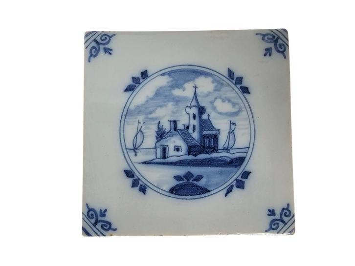 Makkum - Tichelaar - tegel -  landschapje - 1930's, Antiek en Kunst, Antiek | Keramiek en Aardewerk, Ophalen of Verzenden