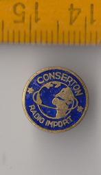 Conserton Radio Logo embleem schildje emaille, Ophalen of Verzenden