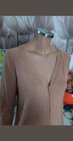 Leuk zacht lichtbruin lang vest maat M 38 40, Ophalen of Verzenden, Gedragen, Maat 38/40 (M), Bruin