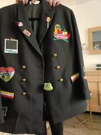 Oeteldonk Jas met meerdere stickers + 2 Dassen, Ophalen, Carnaval, Maat 42/44 (L), Kleding