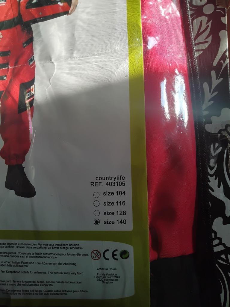 Race overal, Ophalen, Nieuw, Overige maten