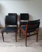 Vintage Eetkamerstoelen - Set van 4, Ophalen, Gebruikt, Zwart, Vintage