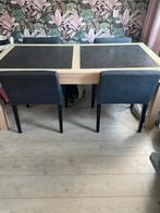 Eettafel met 4 stoelen, Huis en Inrichting, Tafels | Eettafels, Ophalen, Gebruikt, 150 tot 200 cm, Vier personen