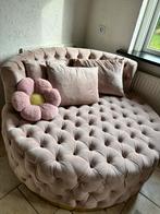 Chesterfield Loveseat - Oud Roze/Beige, Ophalen, Gebruikt, Tweepersoons, 75 tot 100 cm